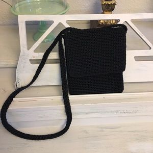 Black cross body Sak purse